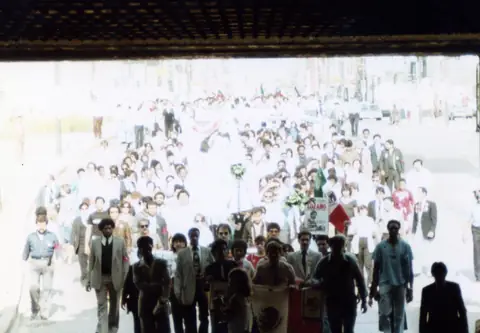 Cortejo fúnebre de Rudy Lozano, junio de 1983