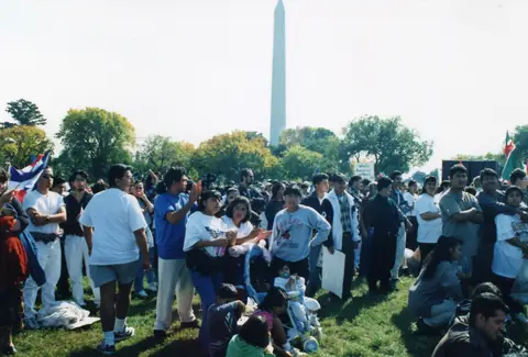 Young Rudy Lozano at a march