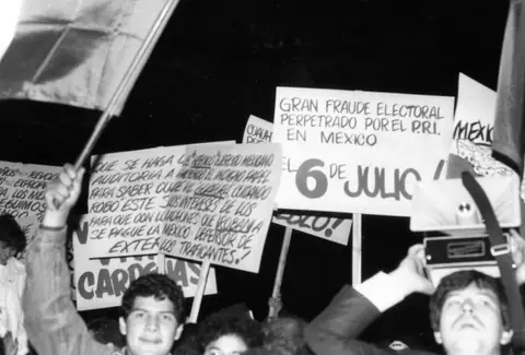 Protesta contra el fraude electoral en México, septiembre de 1989
