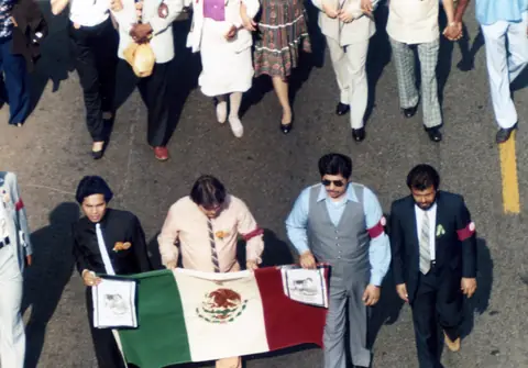 Cortejo fúnebre de Rudy Lozano, junio de 1983