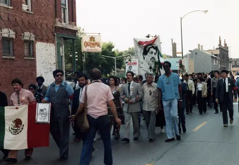 Cortejo fúnebre de Rudy Lozano, junio de 1983