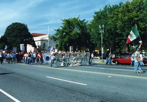 Young Rudy Lozano at a march