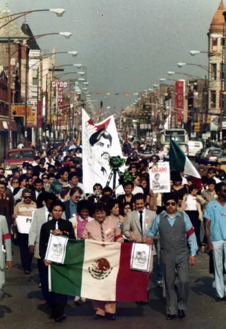 Cortejo fúnebre de Rudy Lozano, junio de 1983