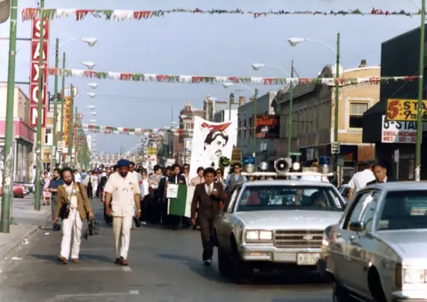 Cortejo fúnebre de Rudy Lozano, junio de 1983