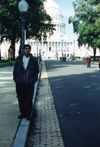 Young Rudy Lozano at a march