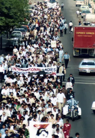 Cortejo fúnebre de Rudy Lozano, junio de 1983