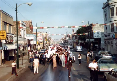 Cortejo fúnebre de Rudy Lozano, junio de 1983