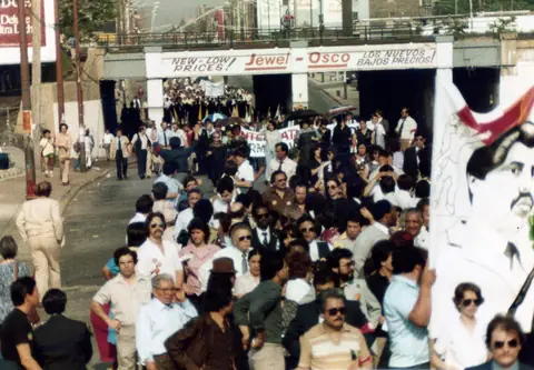 Cortejo fúnebre de Rudy Lozano, junio de 1983