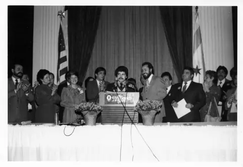 Rudy Lozano with fellow organizers