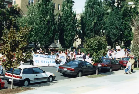 Young Rudy Lozano at a march