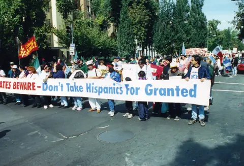 Young Rudy Lozano at a march