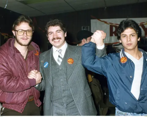 Rudy Lozano with fellow organizers