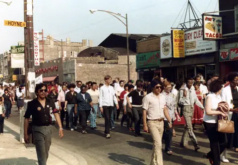 Cortejo fúnebre de Rudy Lozano, junio de 1983