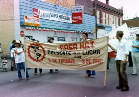 Manifestación por los derechos de los trabajadores, La Villita
