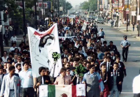 Cortejo fúnebre de Rudy Lozano, junio de 1983