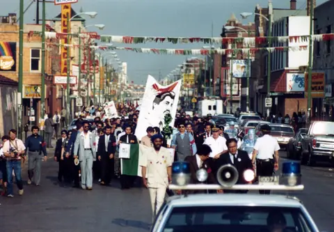 Cortejo fúnebre de Rudy Lozano, junio de 1983