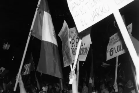 Protesta contra el fraude electoral en México, septiembre de 1989