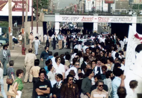 Cortejo fúnebre de Rudy Lozano, junio de 1983
