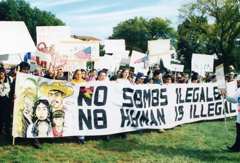 Young Rudy Lozano at a march