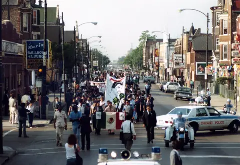 Cortejo fúnebre de Rudy Lozano, junio de 1983