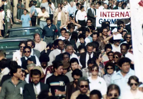 Cortejo fúnebre de Rudy Lozano, junio de 1983