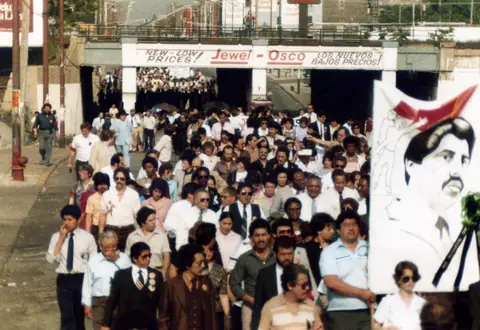 Cortejo fúnebre de Rudy Lozano, junio de 1983