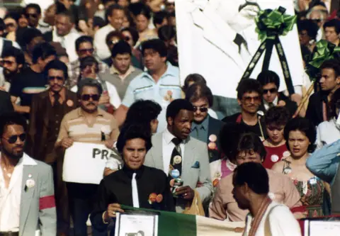 Cortejo fúnebre de Rudy Lozano, junio de 1983