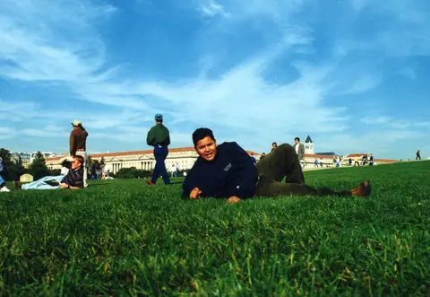 Young Rudy Lozano at a march