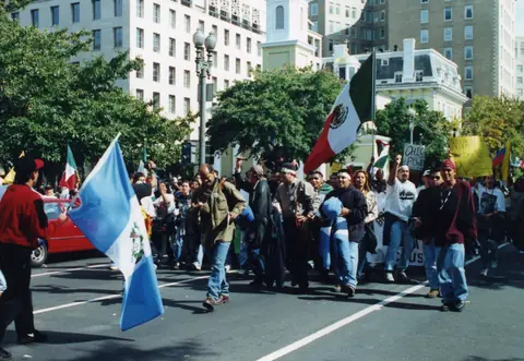 Young Rudy Lozano at a march