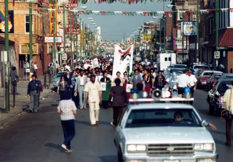 Cortejo fúnebre de Rudy Lozano, junio de 1983